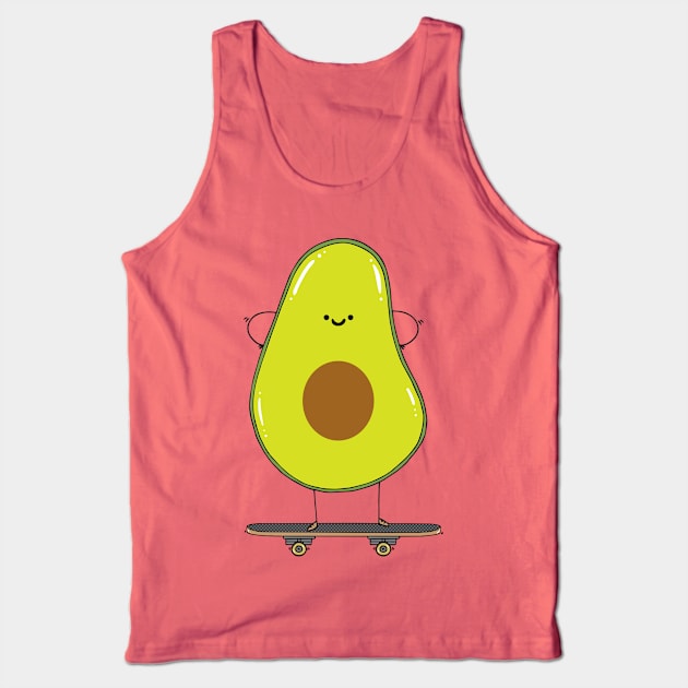 Avocado skater Tank Top by adrianserghie